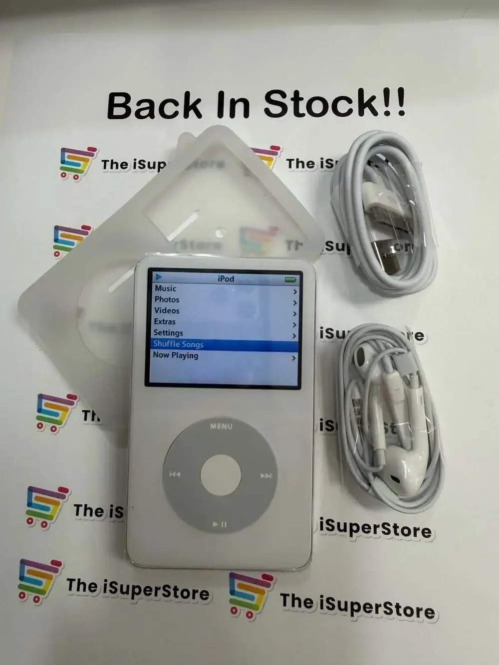 Refurbished Apple iPod Classic 5th Gen 80GB White SSD Upgrade 1 Yr Warranty